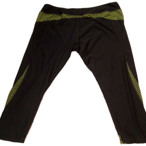 Women's Avia Gray/Green Capri Athletic Pants Measures Extra Large No Tag - Picture 3 of 11